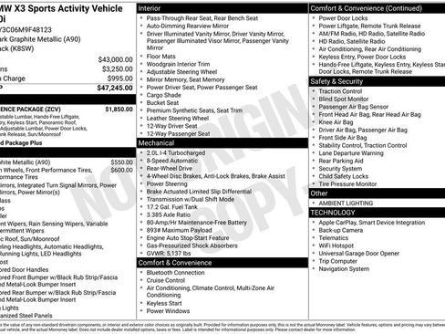 Used 2021 BMW X3 sDrive30i w/ Convenience Package image 37