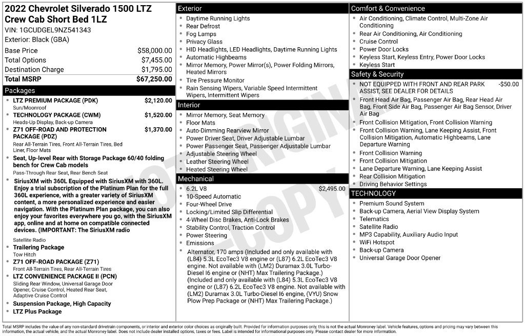 Certified 2022 Chevrolet Silverado 1500 LTZ w/ LTZ Premium Package AWD/4WD image 38