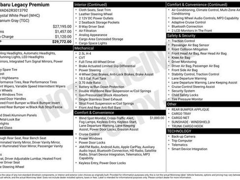 Certified 2024 Subaru Legacy Premium AWD/4WD image 26