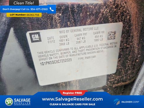 Used 2012 Chevrolet Cruze Eco FWD image 16