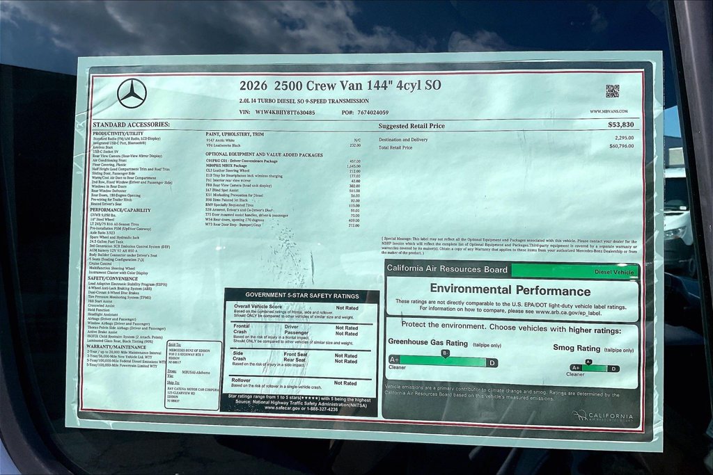 New 2026 Mercedes-Benz Sprinter 2500 image 13