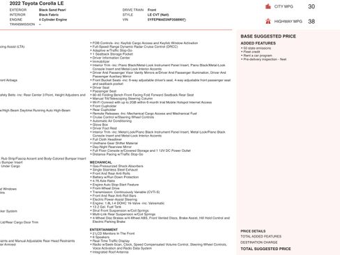 Used 2022 Toyota Corolla LE image 3