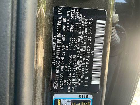 Used 2020 Kia Telluride EX w/ EX Premium Package FWD image 18