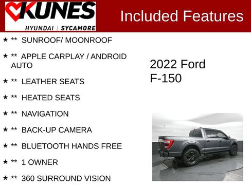 Used 2022 Ford F150 Lariat AWD/4WD image 2