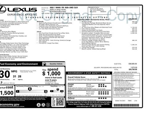 Used 2022 Lexus RX 450h AWD w/ Premium Package image 4
