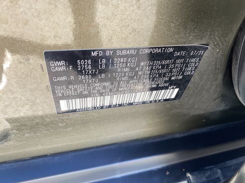 Certified 2025 Subaru Outback Wilderness AWD/4WD image 27