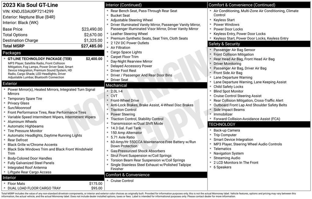 Used 2023 Kia Soul GT-Line w/ GT-Line Technology Package FWD image 80