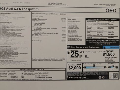 New 2026 Audi Q3 quattro 2.0T AWD/4WD image 35