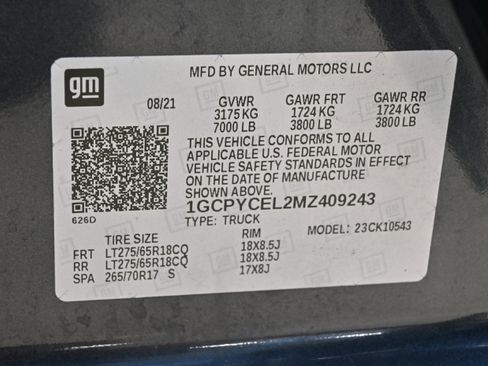 Used 2021 Chevrolet Silverado 1500 Custom Trail Boss w/ Safety Confidence Package image 36