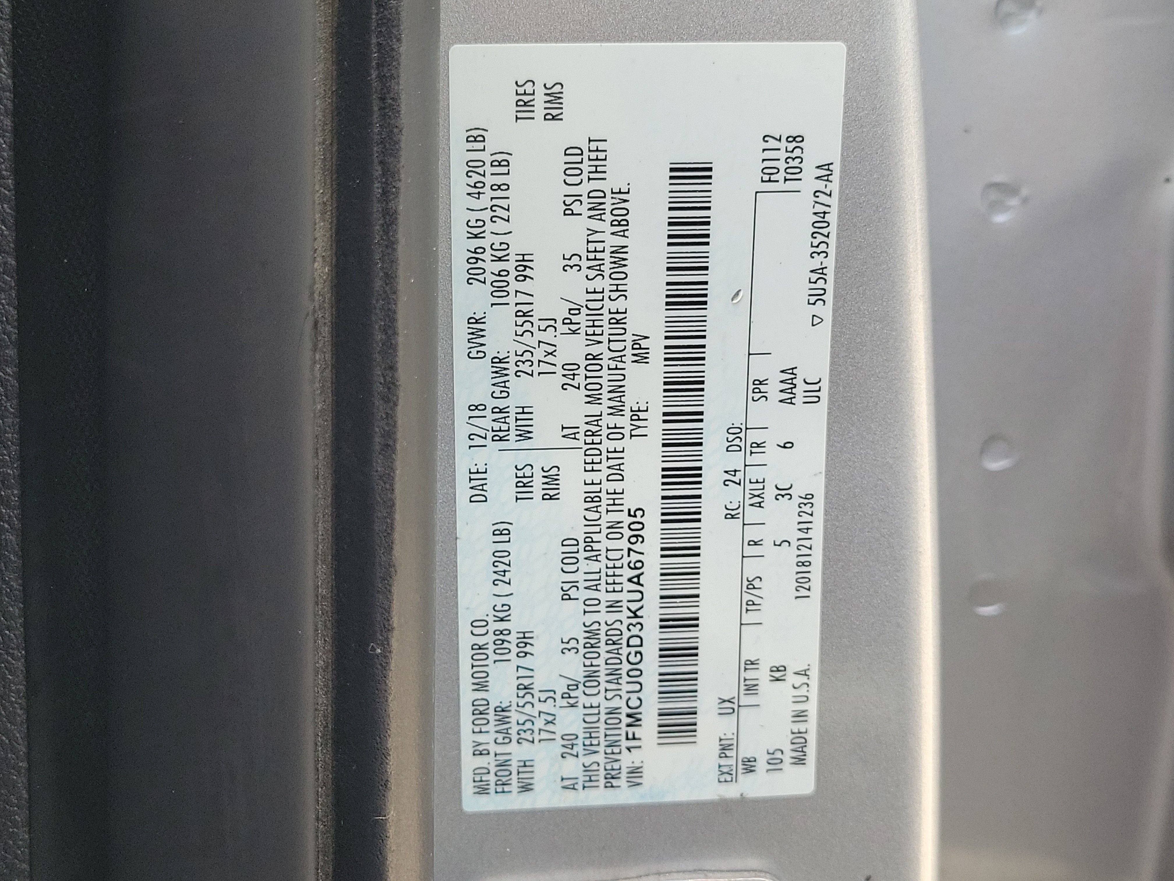 Used 2019 Ford Escape SE FWD image 34