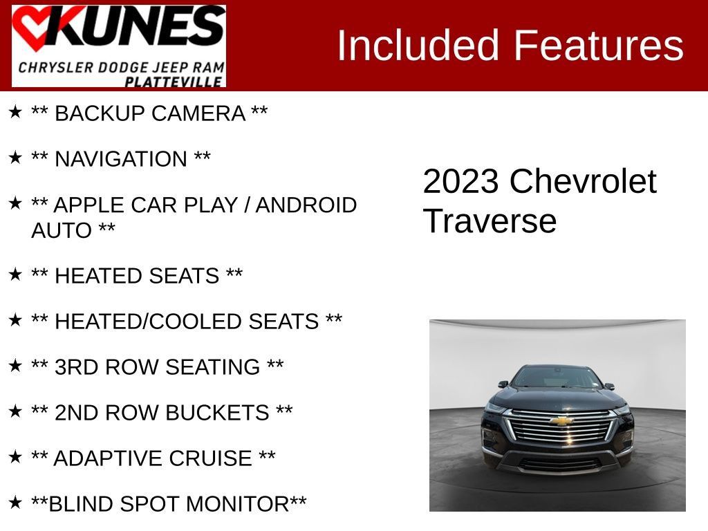 Used 2023 Chevrolet Traverse Premier AWD/4WD image 2