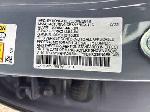 Certified 2022 Honda Accord Sport image 33