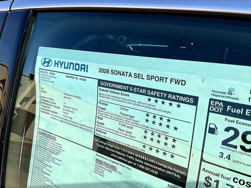 New 2026 Hyundai Sonata SEL image 12