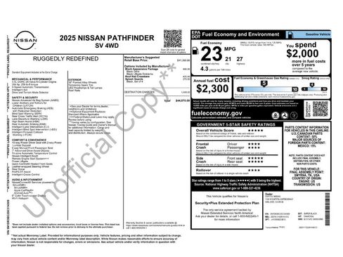 New 2025 Nissan Pathfinder SV image 38