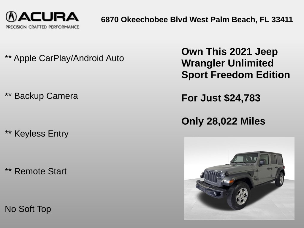 Used 2021 Jeep Wrangler Unlimited Sport AWD/4WD image 6