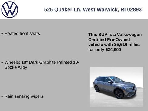 Certified 2023 Volkswagen Tiguan SE w/ Panoramic Sunroof Package AWD/4WD image 19