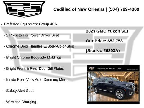 Used 2023 GMC Yukon SLT w/ SLT Luxury Package RWD image 7