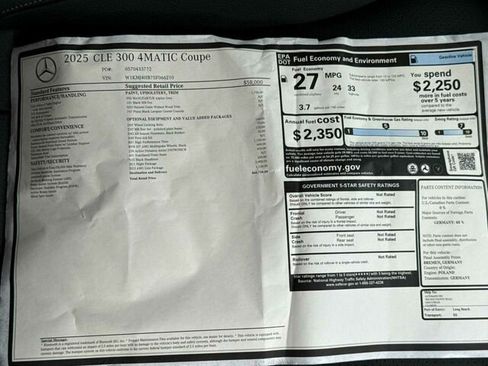 New 2025 Mercedes-Benz CLE 300 4MATIC Coupe image 26