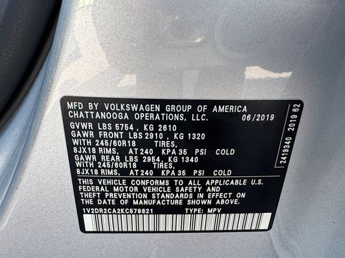 Used 2019 Volkswagen Atlas SE w/ Towing Package FWD image 16
