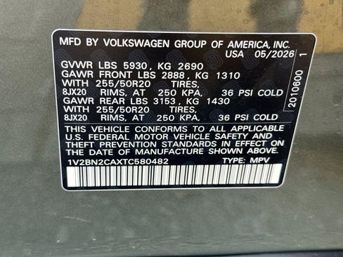 New 2026 Volkswagen Atlas SEL AWD/4WD image 29