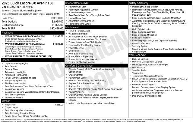 Used 2025 Buick Encore GX Avenir w/ Avenir Technology Package AWD/4WD image 6