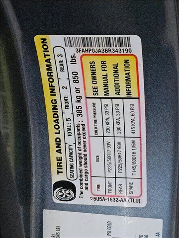 Used 2011 Ford Fusion SEL w/ 302A Rapid Spec Order Code FWD image 20