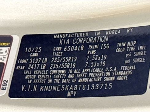 New 2026 Kia Carnival SX w/ SX Dark Edition Package image 25