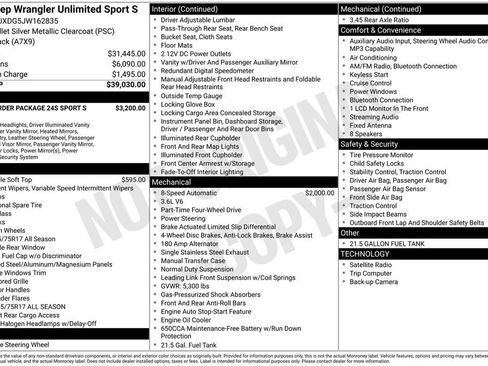 Used 2018 Jeep Wrangler Unlimited Sport S image 58