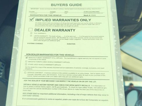 Used 2023 Chrysler Voyager LX image 55