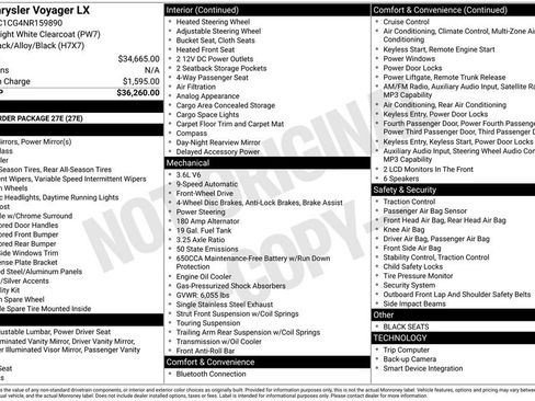 Used 2022 Chrysler Voyager LX FWD image 17