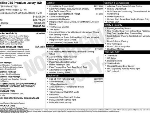 Certified 2024 Cadillac CT5 Premium Luxury w/ Platinum Package AWD/4WD image 49
