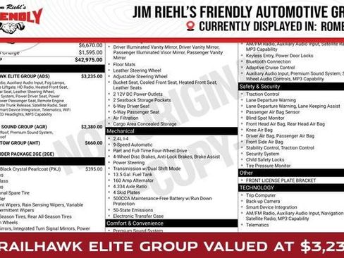 Used 2022 Jeep Compass Trailhawk w/ Trailhawk Elite Group AWD/4WD image 1