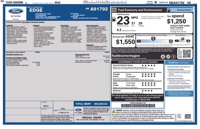 Used 2022 Ford Edge SEL AWD/4WD image 36