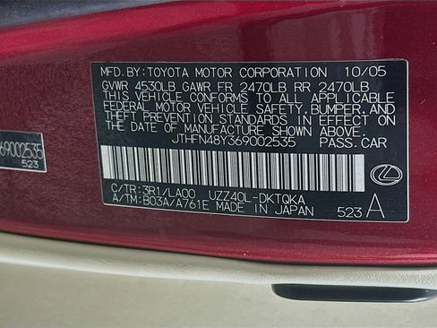 Used 2006 Lexus SC 430 Convertible image 12