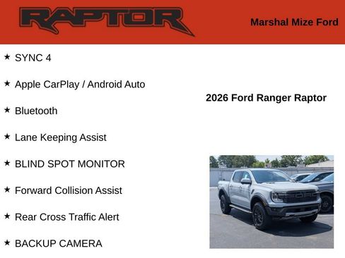 New 2026 Ford Ranger Raptor AWD/4WD image 2
