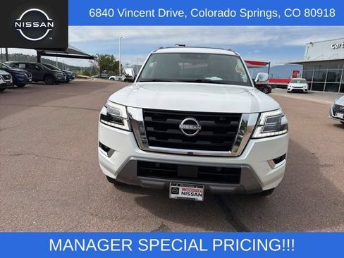 Certified 2023 Nissan Armada Platinum w/ Captain's Chairs Package AWD/4WD image 2