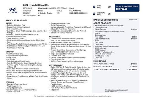 Used 2022 Hyundai Kona SEL w/ Cargo Package FWD image 4