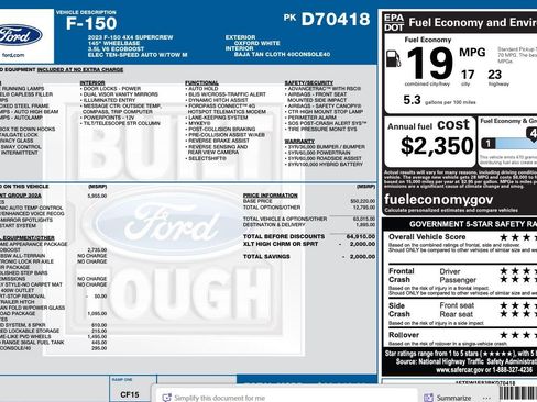 Used 2023 Ford F150 XLT w/ Equipment Group 302A High image 2