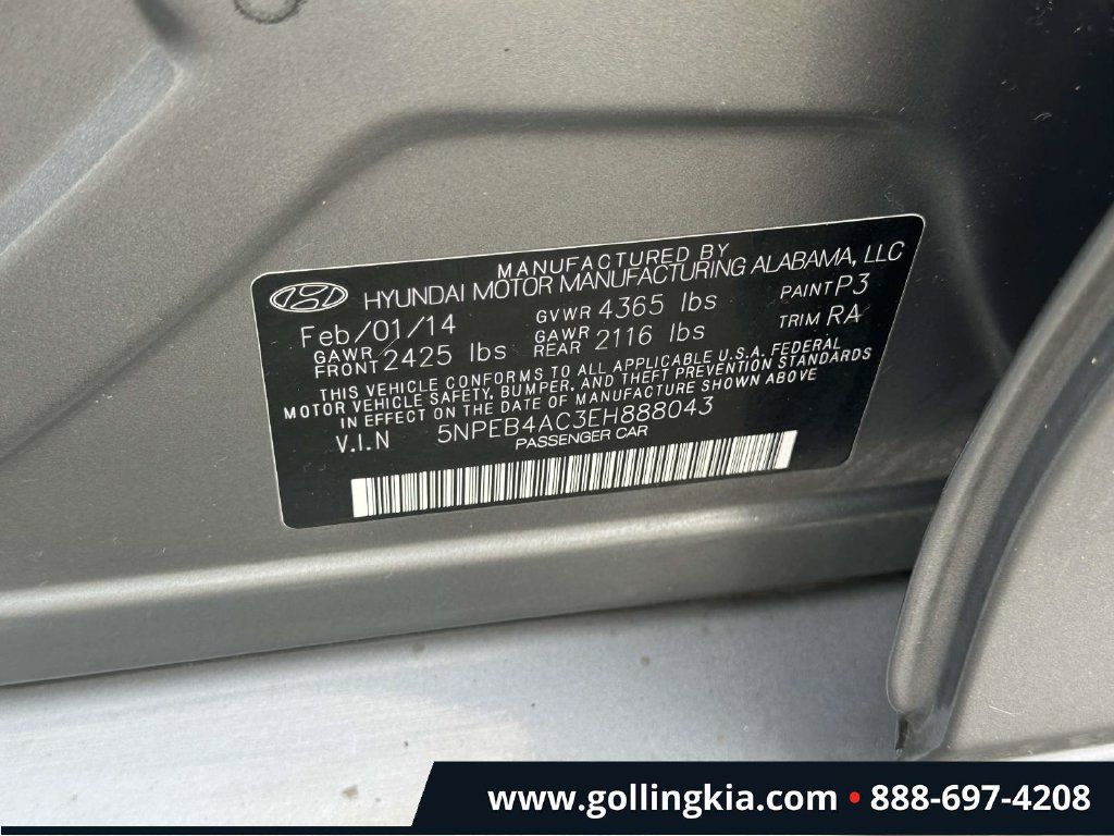 Used 2014 Hyundai Sonata GLS w/ Popular Equipment Group 2 FWD image 31