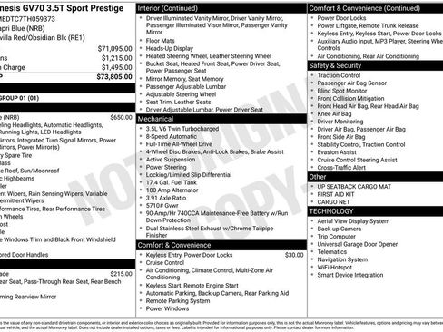 New 2026 Genesis GV70 3.5T Sport Prestige AWD/4WD image 3