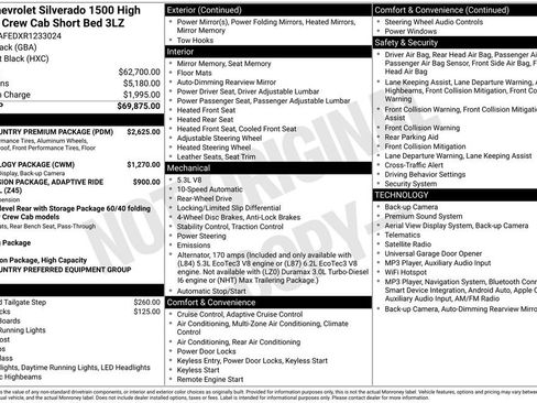 Used 2024 Chevrolet Silverado 1500 High Country w/ High Country Premium Package RWD image 45