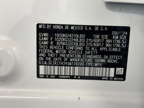Certified 2025 Honda HR-V LX image 20