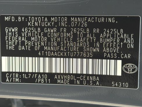 New 2026 Toyota Camry LE w/ Convenience Package FWD image 36