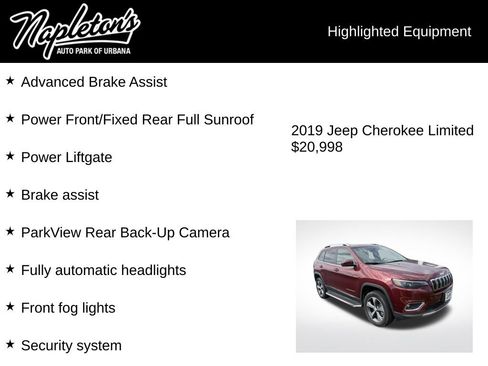 Used 2019 Jeep Cherokee Limited w/ Technology Group image 7