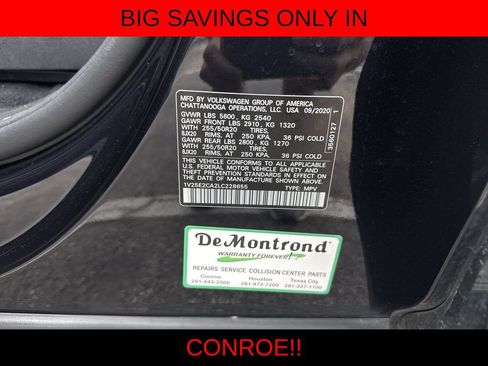 Used 2020 Volkswagen Atlas Cross Sport SE w/ Panoramic Sunroof Package FWD image 28