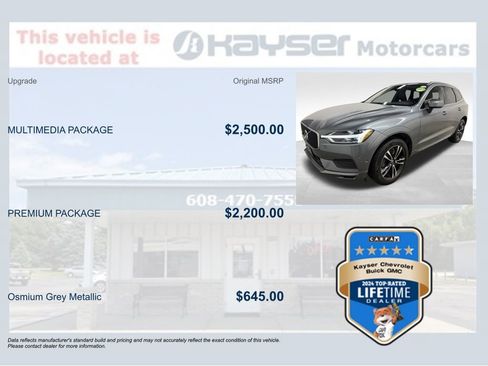 Used 2019 Volvo XC60 T6 Momentum w/ Multimedia Package AWD/4WD image 8