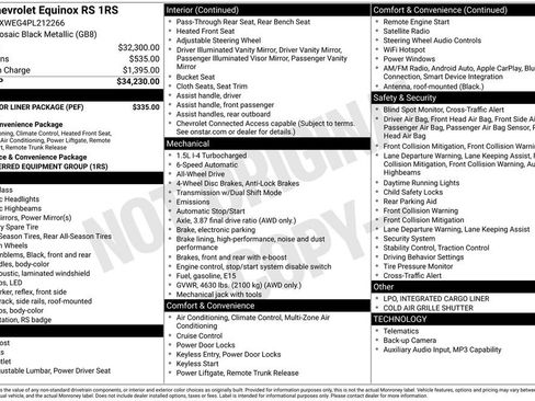 Certified 2023 Chevrolet Equinox RS w/ LPO, Floor Liner Package image 12