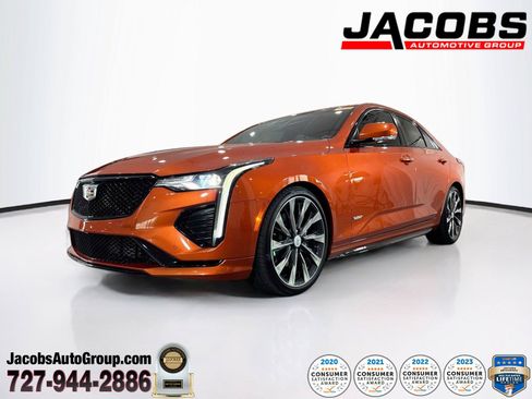 Used 2022 Cadillac CT4 V w/ Navigation Package RWD image 1