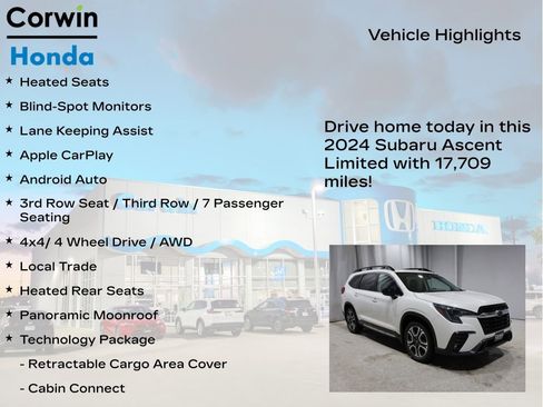 Used 2024 Subaru Ascent Limited w/ Technology Package image 6