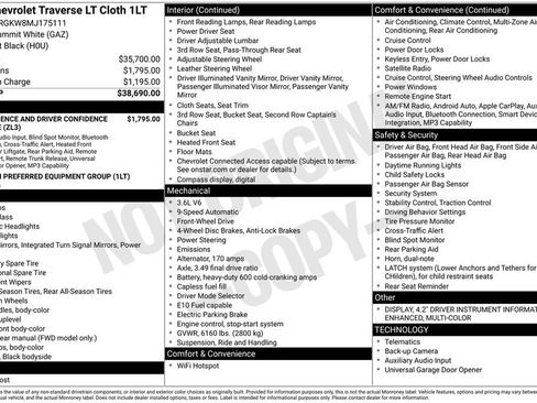 Used 2021 Chevrolet Traverse LT image 6